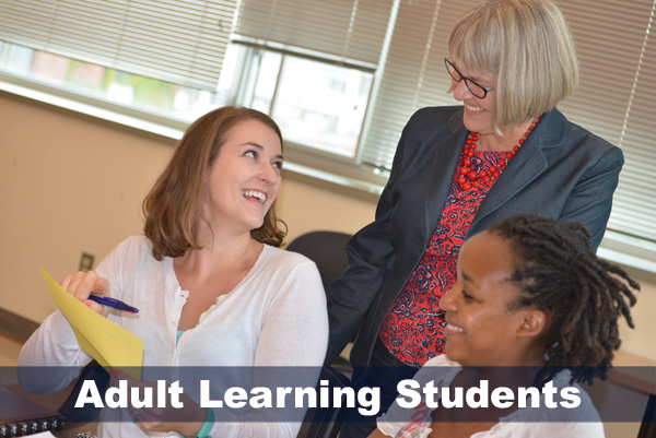 Marijke Kehrahn with adult learning students